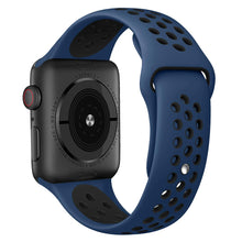 Load image into Gallery viewer, Breathable Watch Band NAVY BLUE &amp; BLACK
