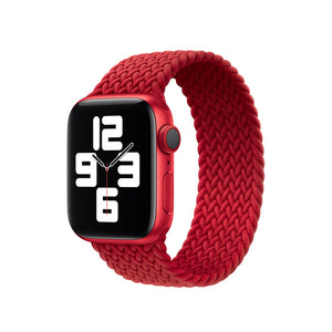 Braided Solo Loop Watch Band RED