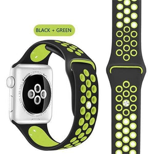 Breathable Watch Band BLACK & GREEN